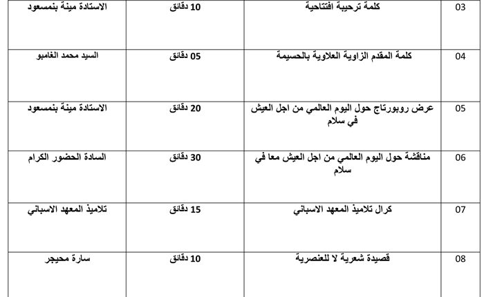 البرنامج العالمي من اجل العيش معا